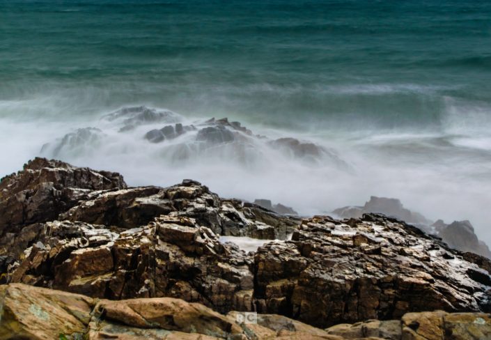 Shoreline waterfalls