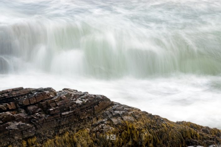 Water concealing the rocks