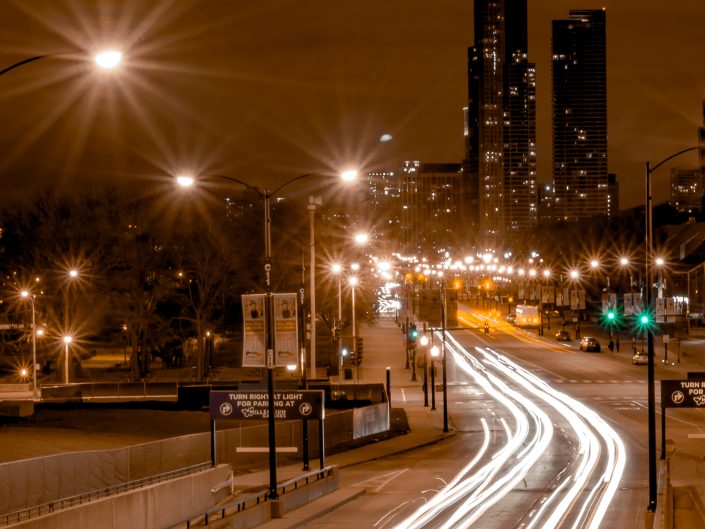 Street light trails