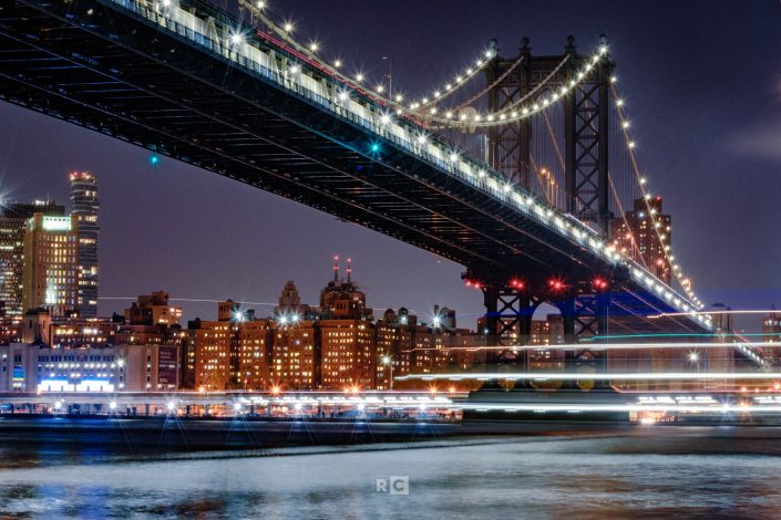Light Trails under the Manhattan Bridge