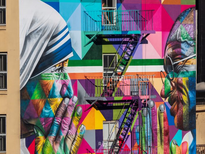 Mother Theresa and Mahatma Ghandi Mural